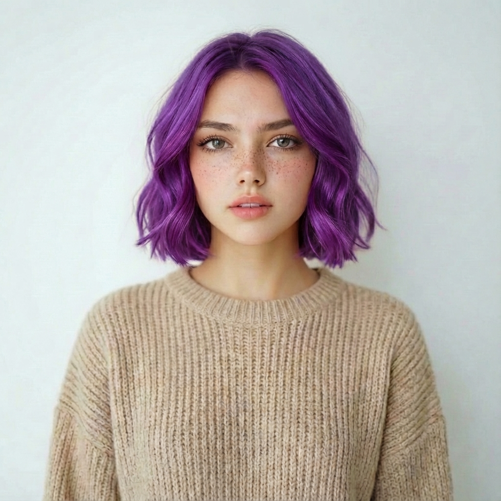 French Bob Intense Purple