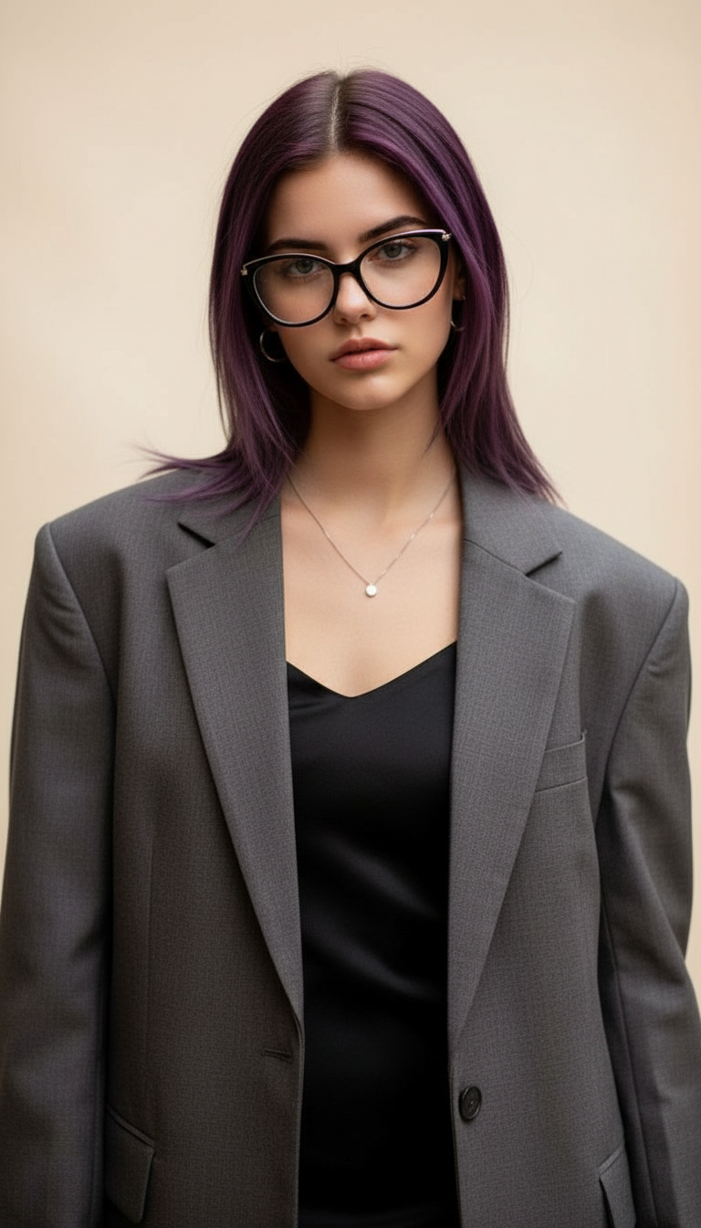 Korean hush cut medium length, airy layered hairstyle for straight hair.
