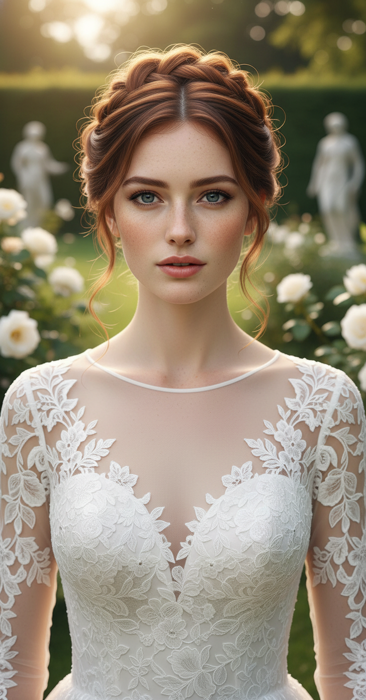 Classic French twist hairstyle for bride, elegant timeless wedding updo.